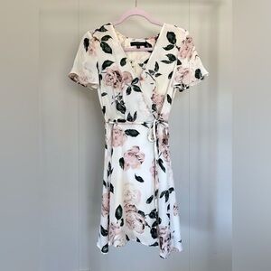 Dynamite Cream Floral Mini Dress